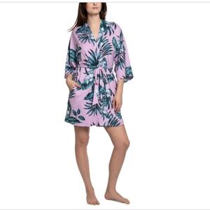 Linea Donatella Rhadna Tropical Palm Leaf Wrapper Robe